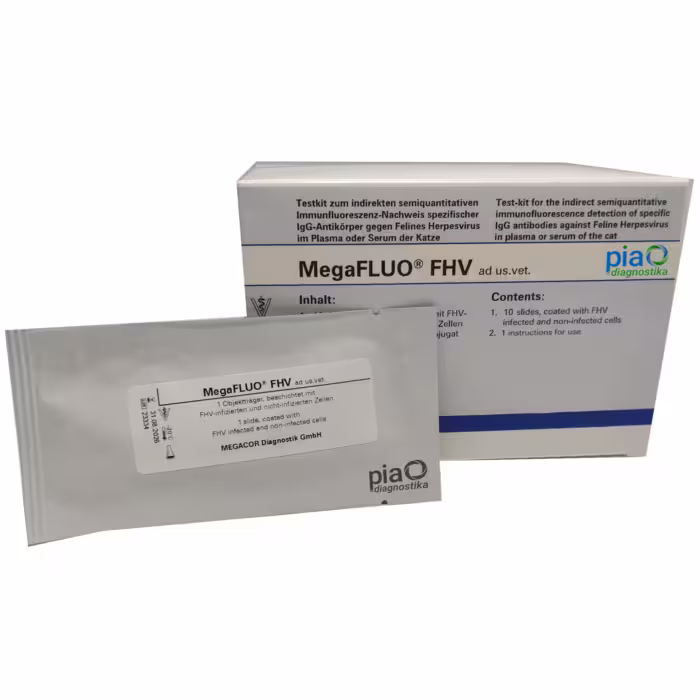 [812S10FK1] MegaFLUO® FHV (herpesvirus felino), 10 portas