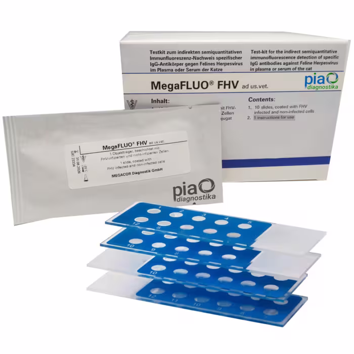 812S10FK1 MegaFLUO® FHV (herpesvirus felino), 10 portas