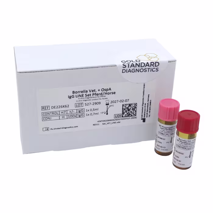 DE226K62 Borrelia Veterinary plus OspA LINE - IgG Pferde Set